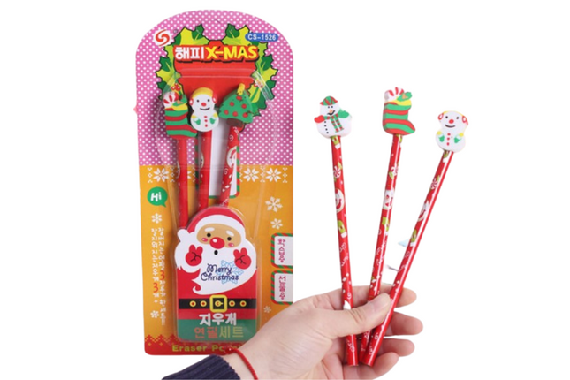 Christmas Theme Pencil Set Seasonal One Dollar Only