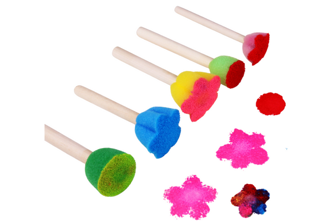 Mini Flower Sponge Brush Art Craft & D.I.Y One Dollar Only