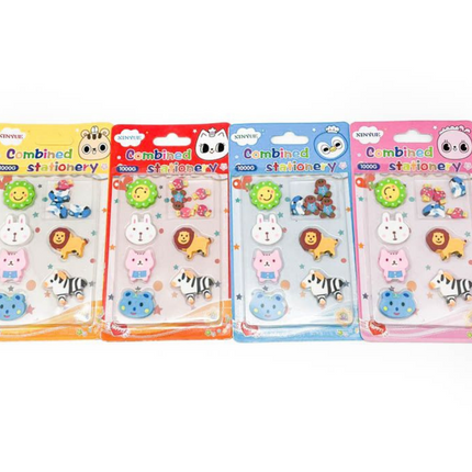 Animal Theme Eraser Stationery Set Stationery Set One Dollar Only