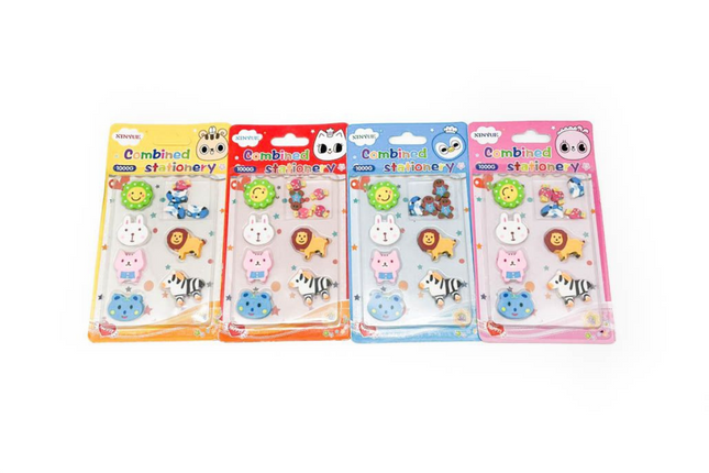 Animal Theme Eraser Stationery Set Stationery Set One Dollar Only