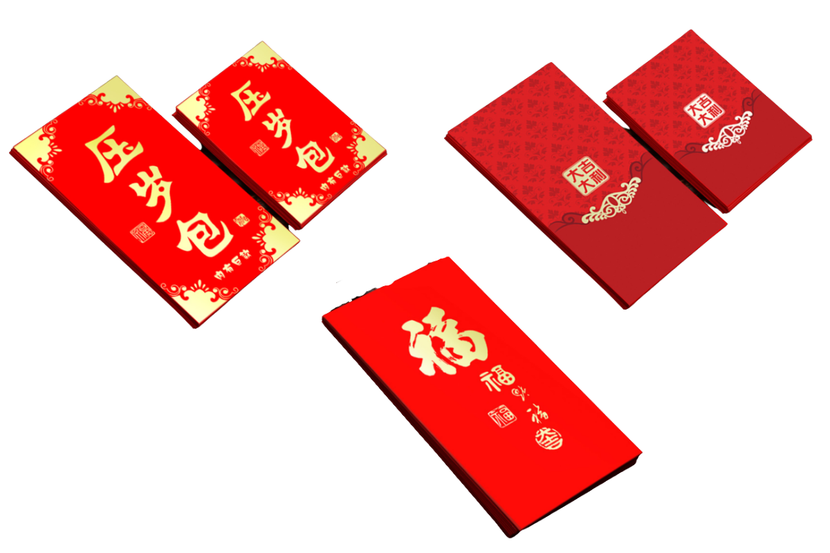 Chinese New Year Premium Vertical Red Packets (30pcs) Seasonal One Dollar Only