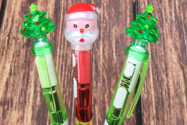 Christmas Light Up Gel Pen Seasonal One Dollar Only