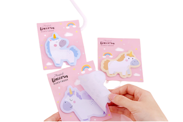 Unicorn Shape Notepad Post-it One Dollar Only