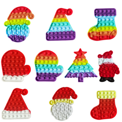 Christmas Themed Fidget Pop It Seasonal One Dollar Only