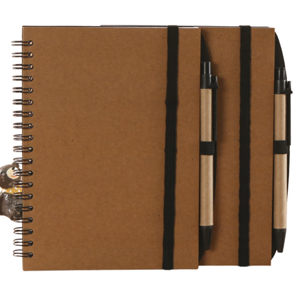 Kraft Ring Notebook With Pen Notebooks One Dollar Only