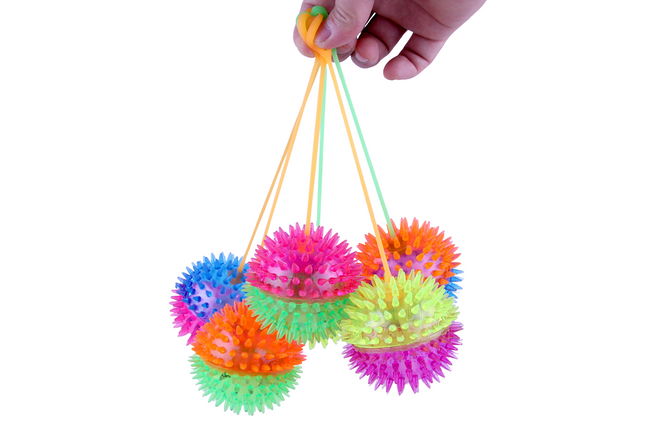 Flashing Spiky Ball Games and Toys One Dollar Only