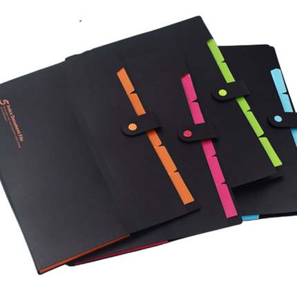 A4 Accordion File Folder with Snap Closure Files and Folders One Dollar Only