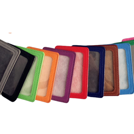 Horizontal Leather ID Card Holder Cases One Dollar Only