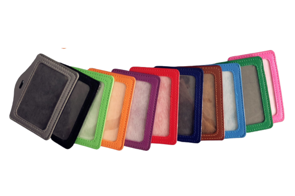 Horizontal Leather ID Card Holder Cases One Dollar Only