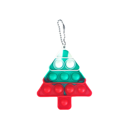 Christmas Tree Fidget Popper Keychain Seasonal One Dollar Only