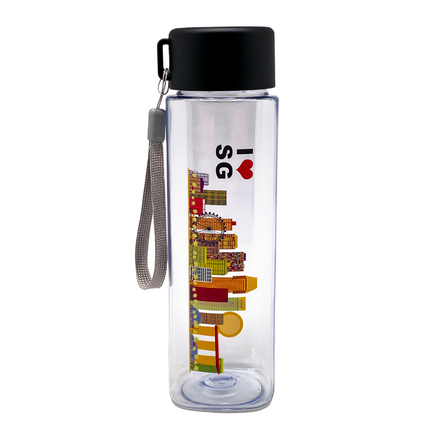 National Day Design Square Plastic Bottle Water Container Drinkware One Dollar Only