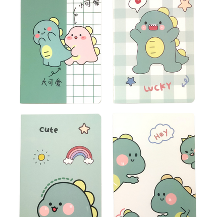 A5 Notebooks Cute Dinosaur Design Cartoon Pattern Paper Cover Mini Notebook