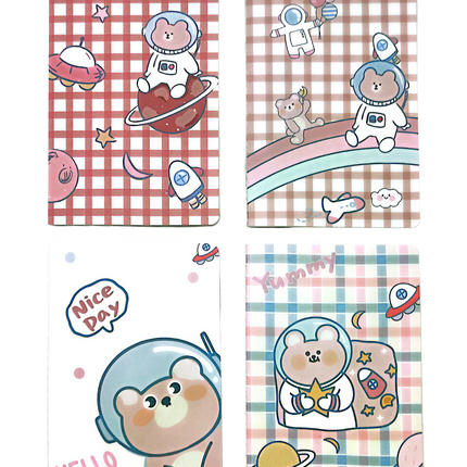 A5 Notebooks Cute Astronaut Design Cartoon Pattern Paper Cover Mini Notebook