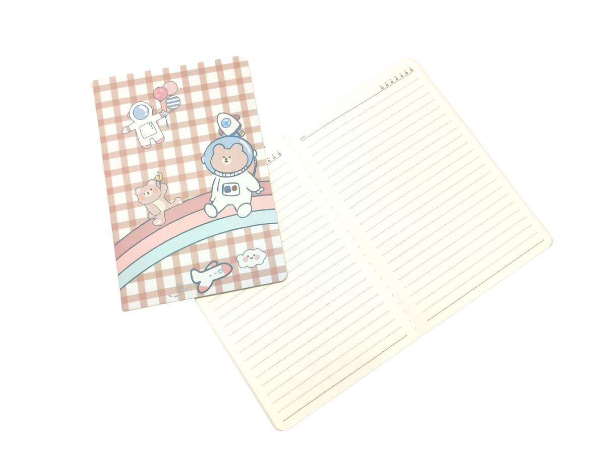 A5 Notebooks Cute Astronaut Design Cartoon Pattern Paper Cover Mini Notebook