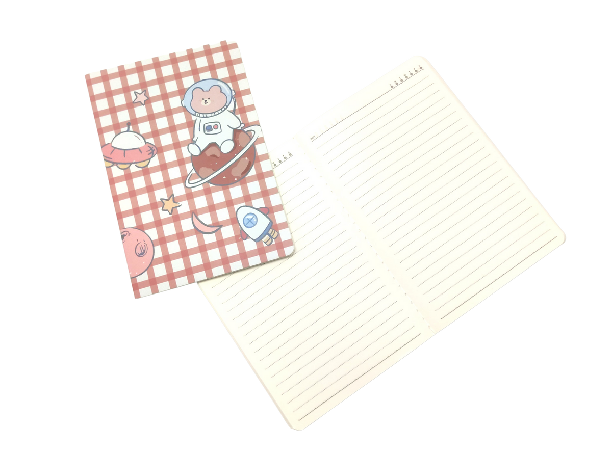 A5 Notebooks Cute Astronaut Design Cartoon Pattern Paper Cover Mini Notebook