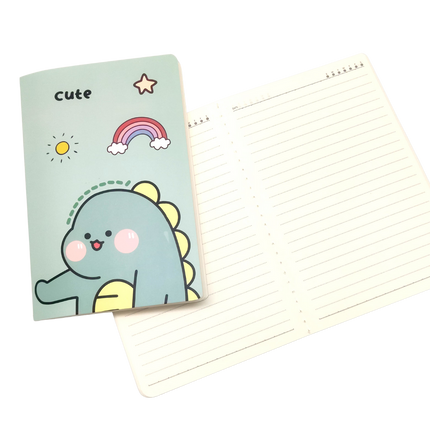 A5 Notebooks Cute Dinosaur Design Cartoon Pattern Paper Cover Mini Notebook