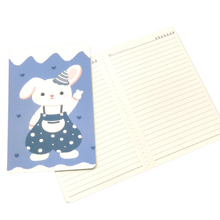 A5 Notebooks Bunny Rabbit  Design Cartoon Pattern Paper Cover Mini Notebook