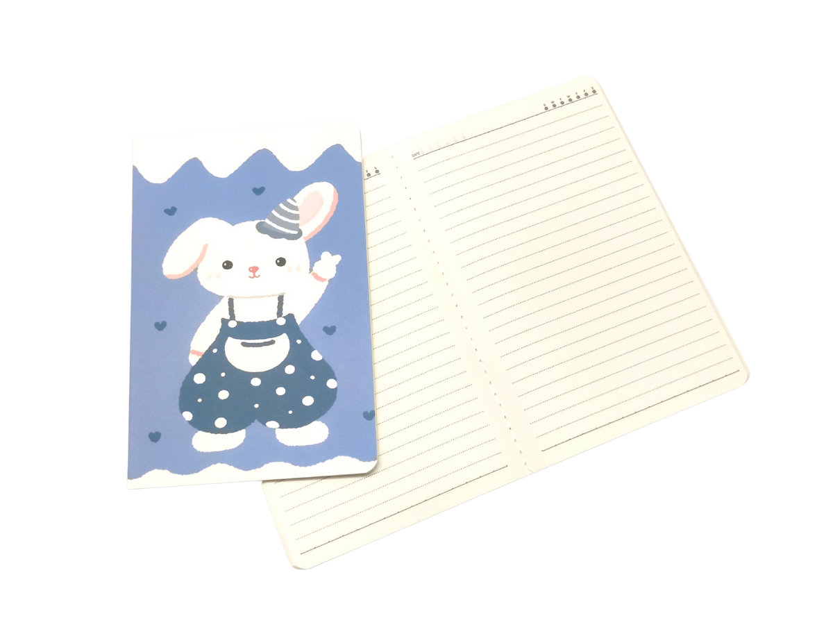 A5 Notebooks Bunny Rabbit Design Cartoon Pattern Paper Cover Mini Notebook