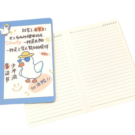 A5 Notebooks Cute Duck Design Cartoon Pattern Paper Cover Mini Notebook