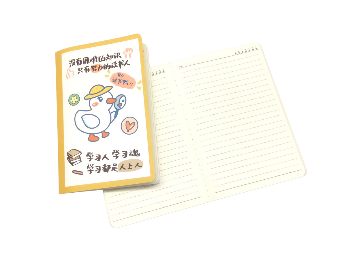A5 Notebooks Cute Duck Design Cartoon Pattern Paper Cover Mini Notebook