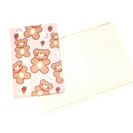 A5 Notebooks Bear Design Cartoon Pattern Paper Cover Mini Notebook