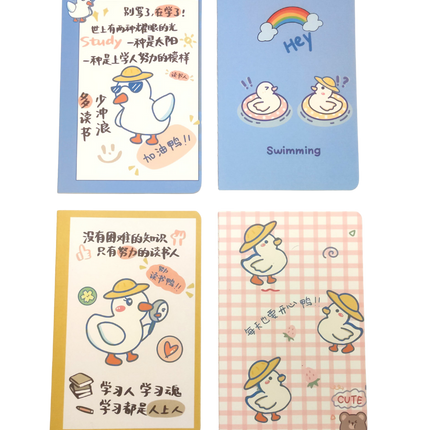 A5 Notebooks Cute Duck Design Cartoon Pattern Paper Cover Mini Notebook