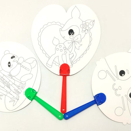 DIY Colouring Fan Art Craft & D.I.Y One Dollar Only