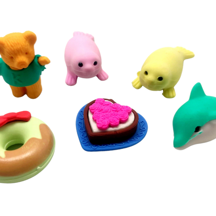 Novelty 4 Piece Eraser Set Erasers One Dollar Only