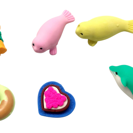 Novelty 4 Piece Eraser Set Erasers One Dollar Only