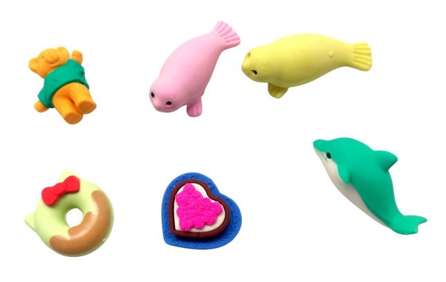 Novelty 4 Piece Eraser Set Erasers One Dollar Only