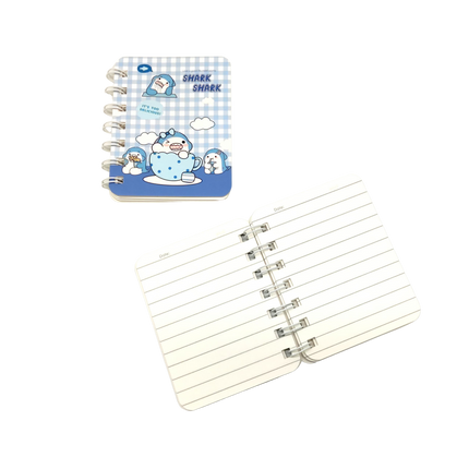 Cute Blue Shark Small Notebook