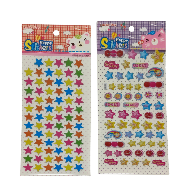 Cute Stars Theme 3D Stickers