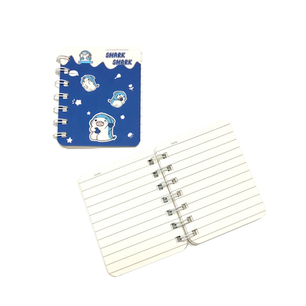 Cute Blue Shark Small Notebook