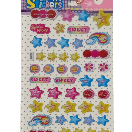 Cute Stars Theme 3D Stickers