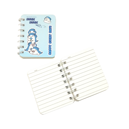 Cute Blue Shark Small Notebook