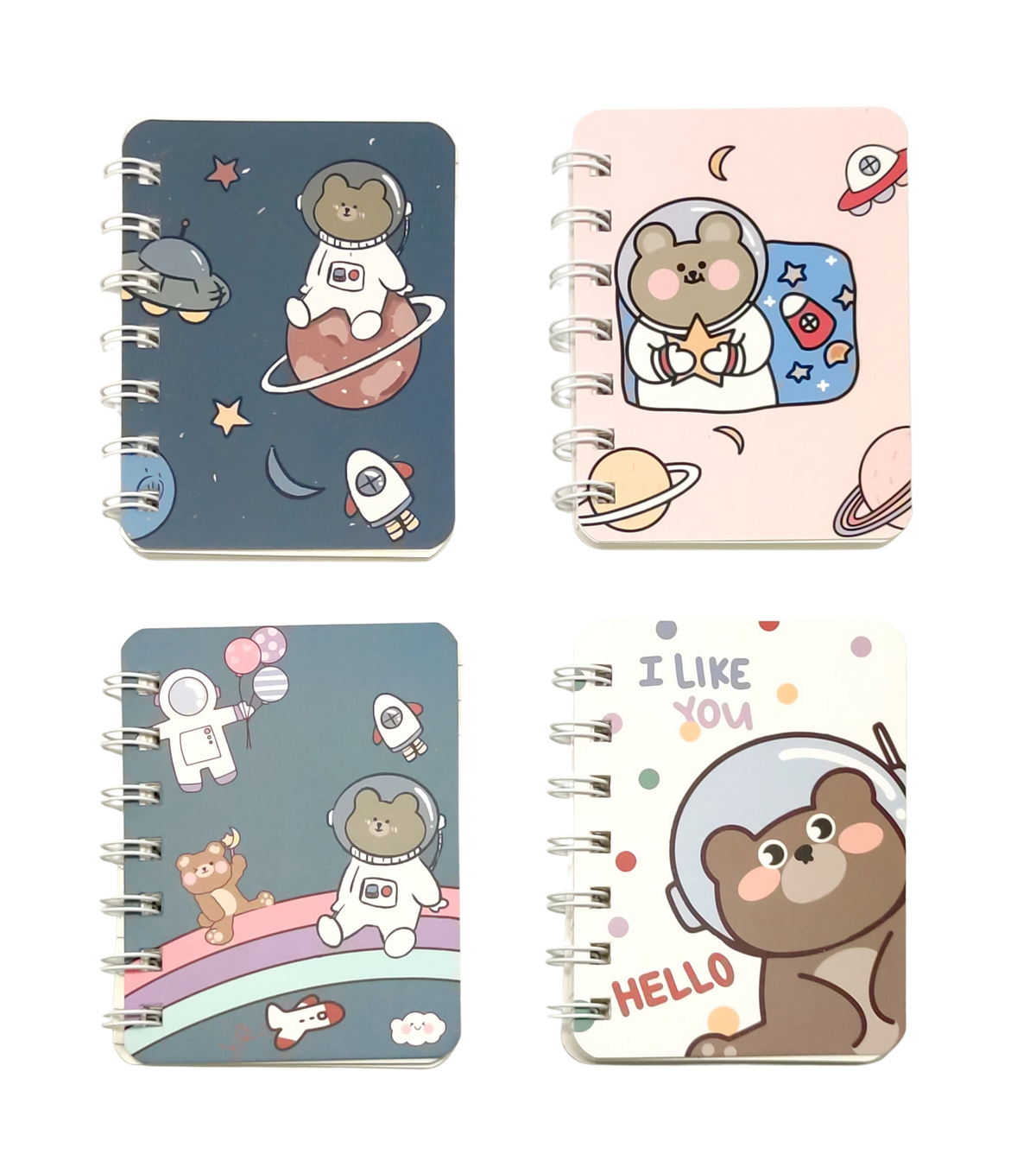 Cute Space Bear Astronaut Small Notebook