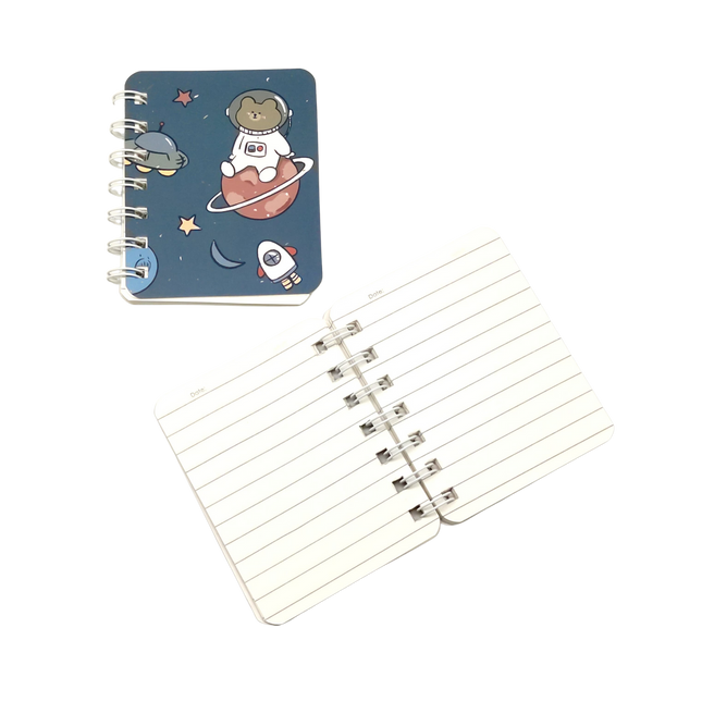 Cute Space Bear Astronaut Small Notebook