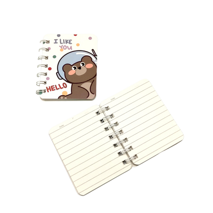 Cute Space Bear Astronaut Small Notebook