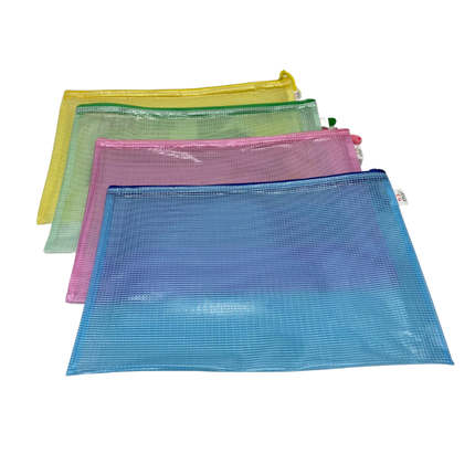 A4 Zipper Netting Case / Mesh Bag Bags One Dollar Only