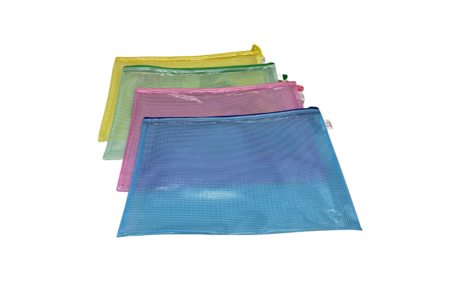 A4 Zipper Netting Case / Mesh Bag Bags One Dollar Only
