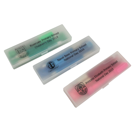 4pc Stationery Set with Hard Cover Pencil Case Stationery Set One Dollar Only
