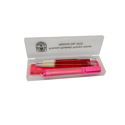 4pc Stationery Set with Hard Cover Pencil Case Stationery Set One Dollar Only