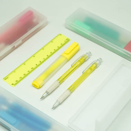 4pc Stationery Set with Hard Cover Pencil Case Stationery Set One Dollar Only