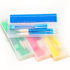 4pc Stationery Set with Hard Cover Pencil Case Stationery Set One Dollar Only