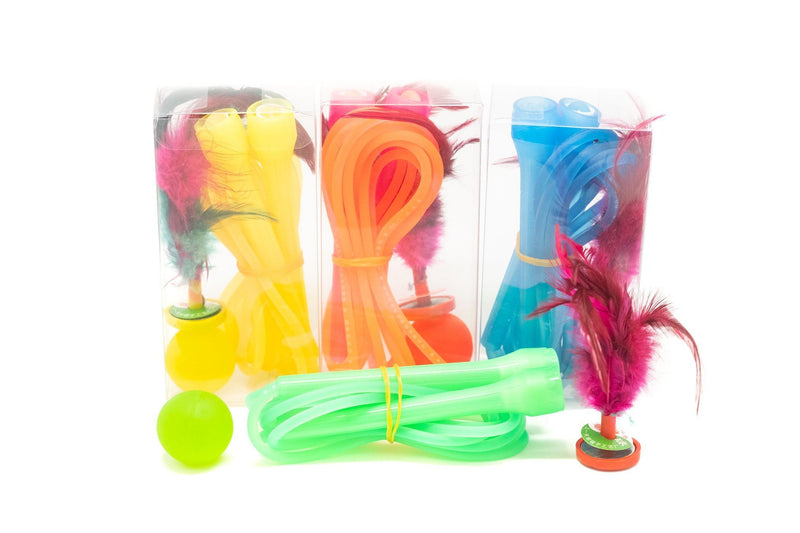 3pc Sports Set - Skipping Rope, Chapteh and Rubber Ball Games and Toys One Dollar Only