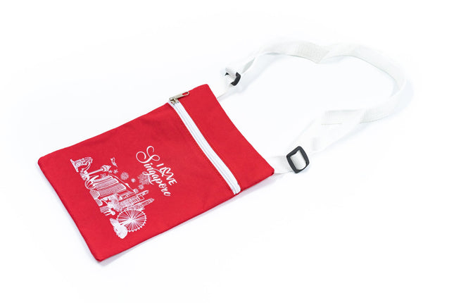 Fabric Sling Pouch With Singapore Design Bags One Dollar Only