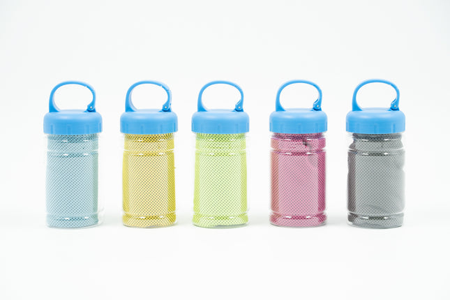 Cooling Sports Towel in Plastic bottle with Hook Gift Ideas and Novelties One Dollar Only