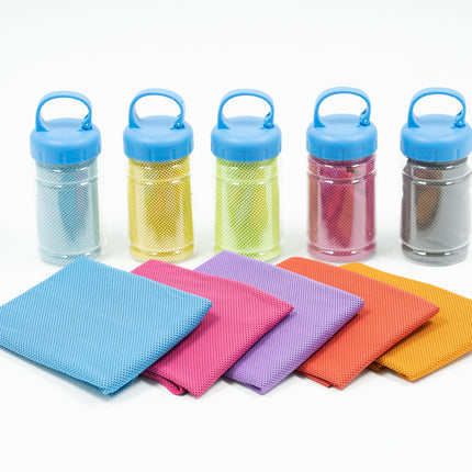 Cooling Sports Towel in Plastic bottle with Hook Gift Ideas and Novelties One Dollar Only