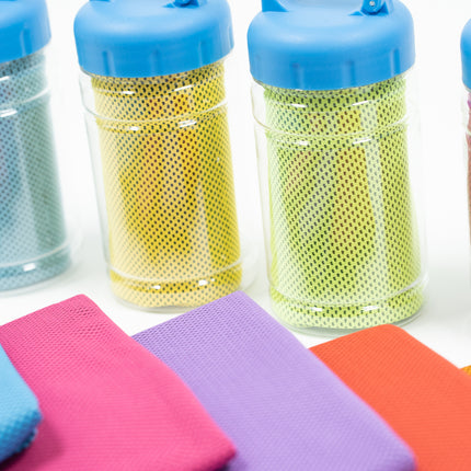 Cooling Sports Towel in Plastic bottle with Hook Gift Ideas and Novelties One Dollar Only