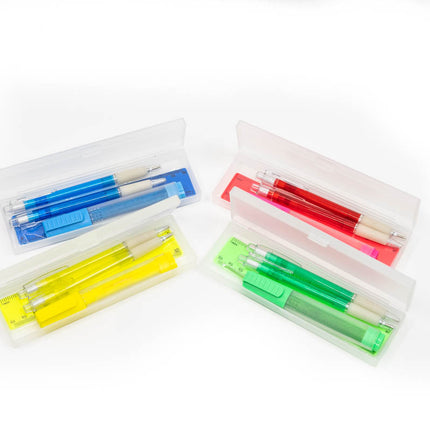 4pc Stationery Set with Hard Cover Pencil Case Stationery Set One Dollar Only